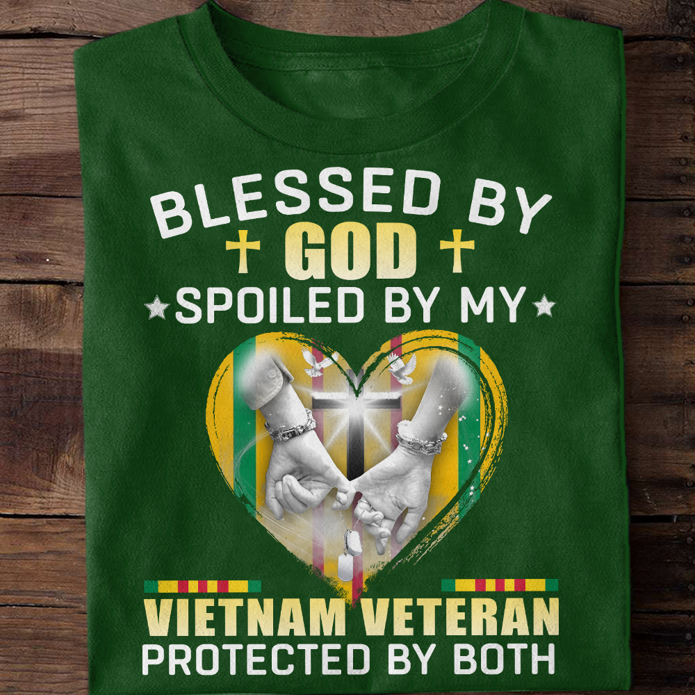 Blessed By God Spoiled By My Vietnam Veteran - Veteran's Wife Classic T-Shirt