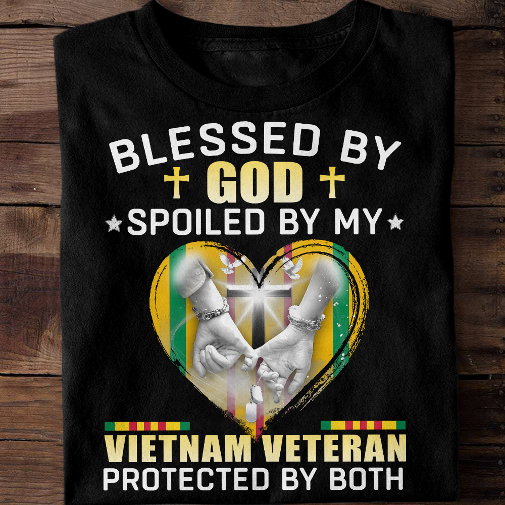 Blessed By God Spoiled By My Vietnam Veteran - Veteran's Wife Classic T-Shirt