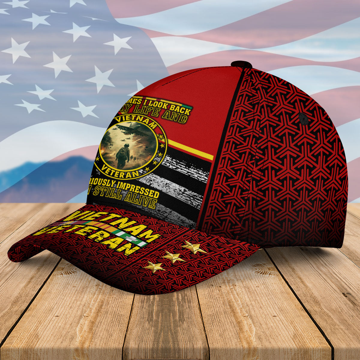 Vietnam Veteran Sometimes I Look Back On My Life Hat Cap