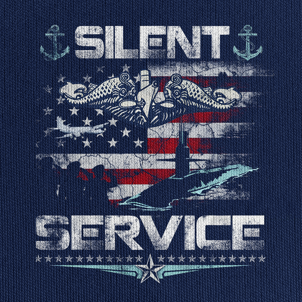 Navy Submarines Silent Service Zipper Pouch Quarter-Zip Hoodie