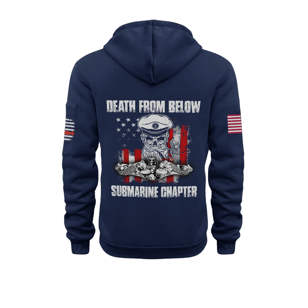 Death From Below Submarine Chapter Zipper Pouch Quarter-Zip Hoodie