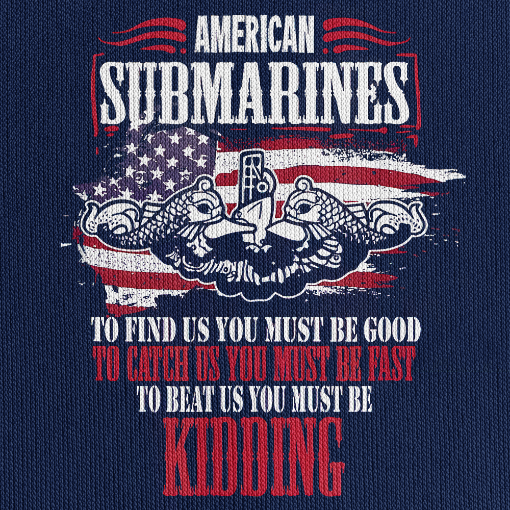 American Submarines To Find Us You Must Be Good  Zipper Pouch Quarter-Zip Hoodie