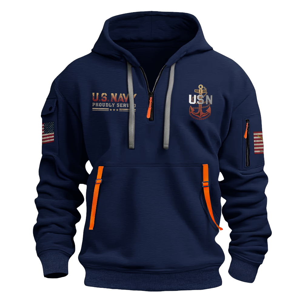 Less Than 1% Navy Submarines Quarter-Zip Hoodie