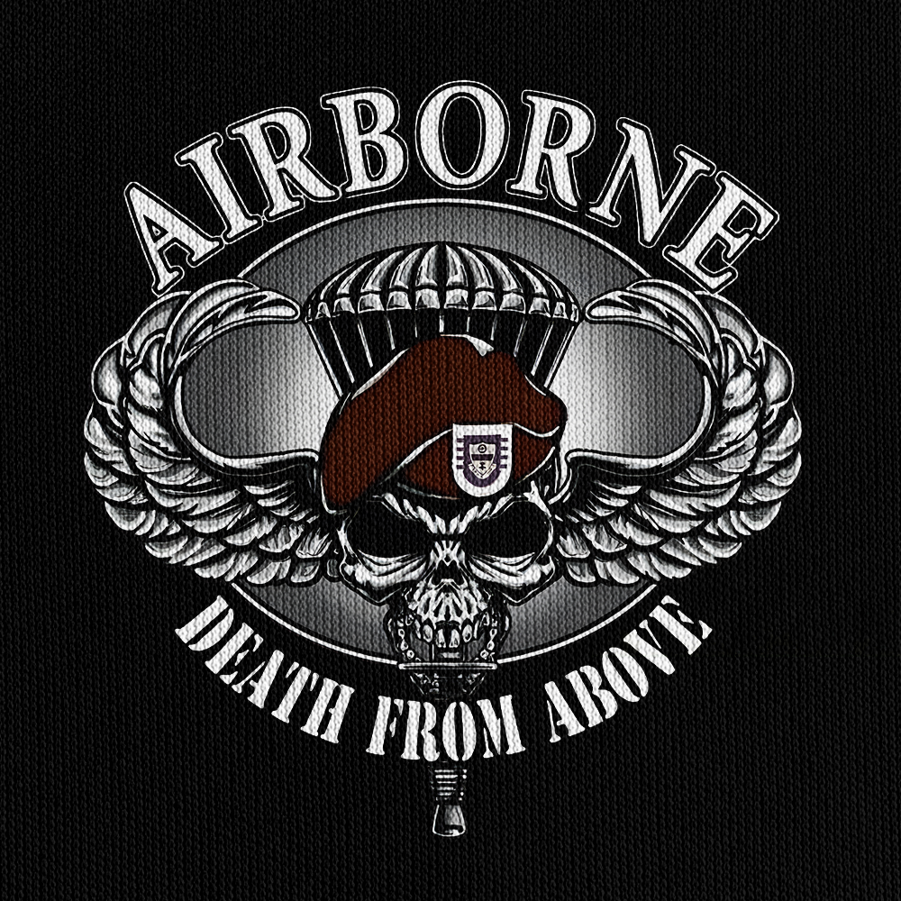 Airborne Death From Above Zipper Pouch Quarter-Zip Hoodie