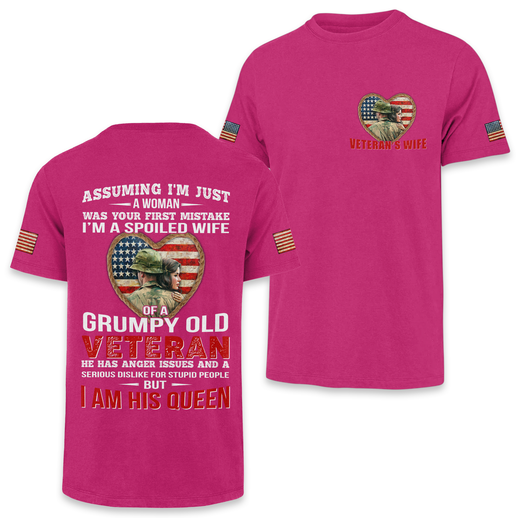 Spoiled Wife Of A Grumpy Old Veteran Classic Tee