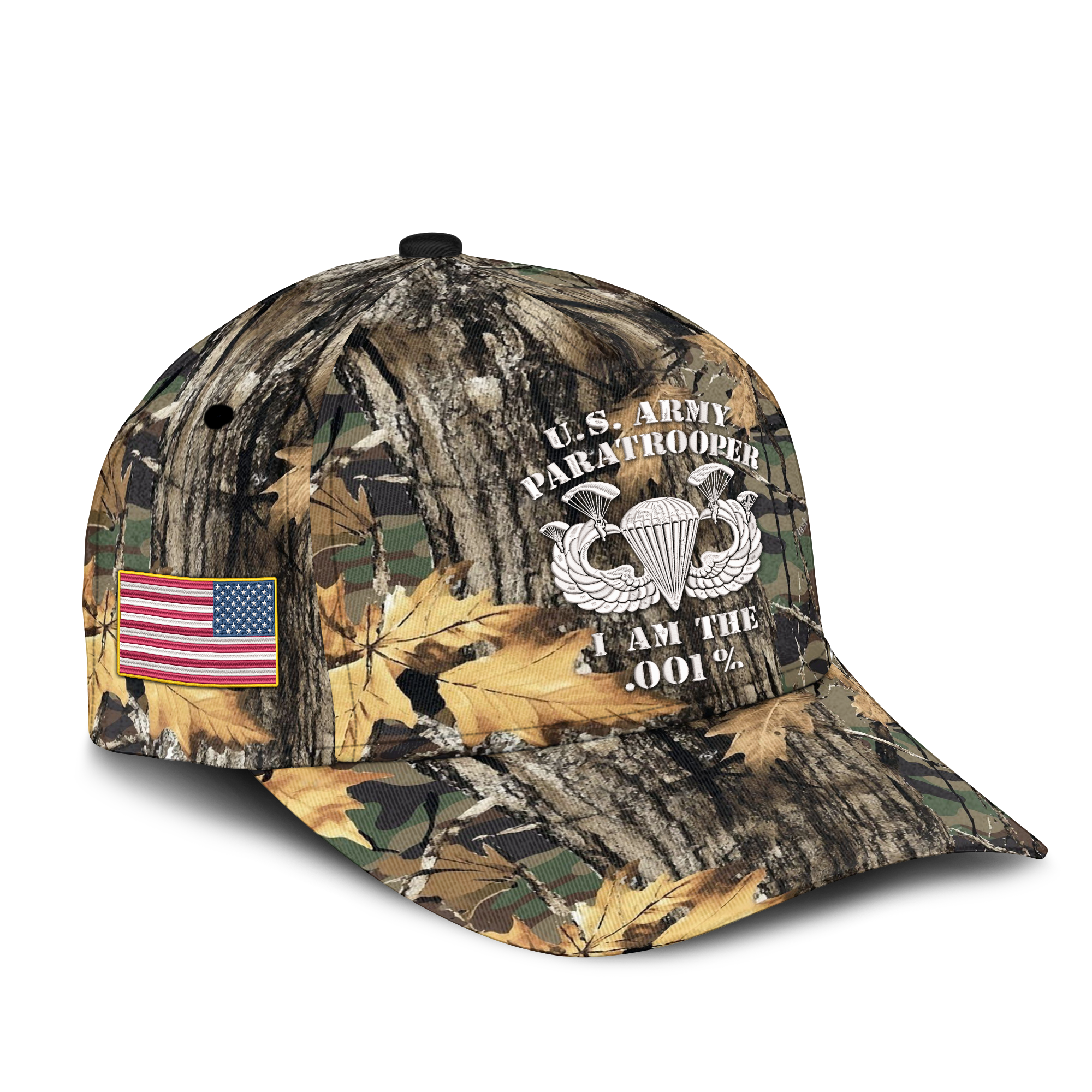 Army Paratroopers I AM .001% Embroidered & Printed Cap