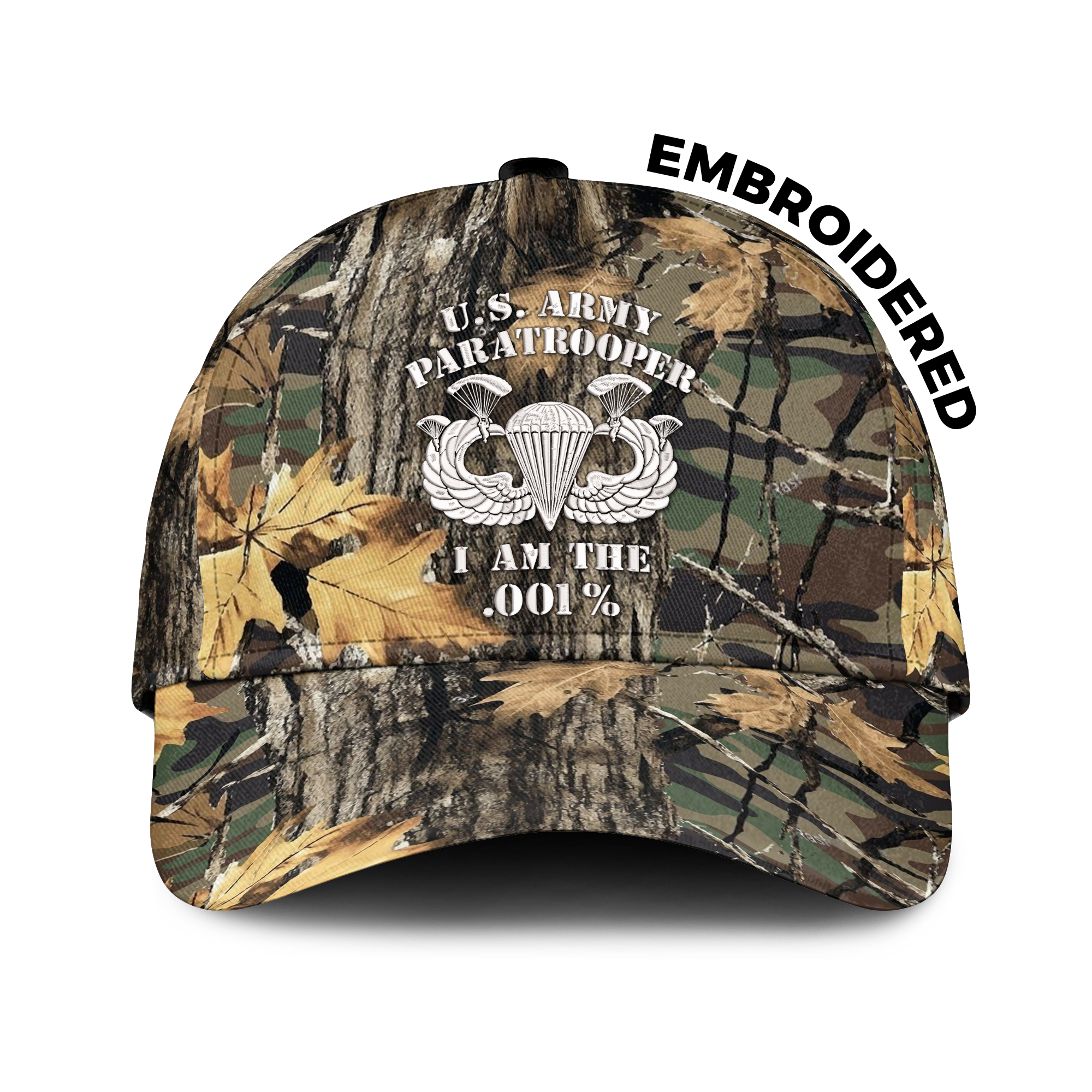 Army Paratroopers I AM .001% Embroidered & Printed Cap