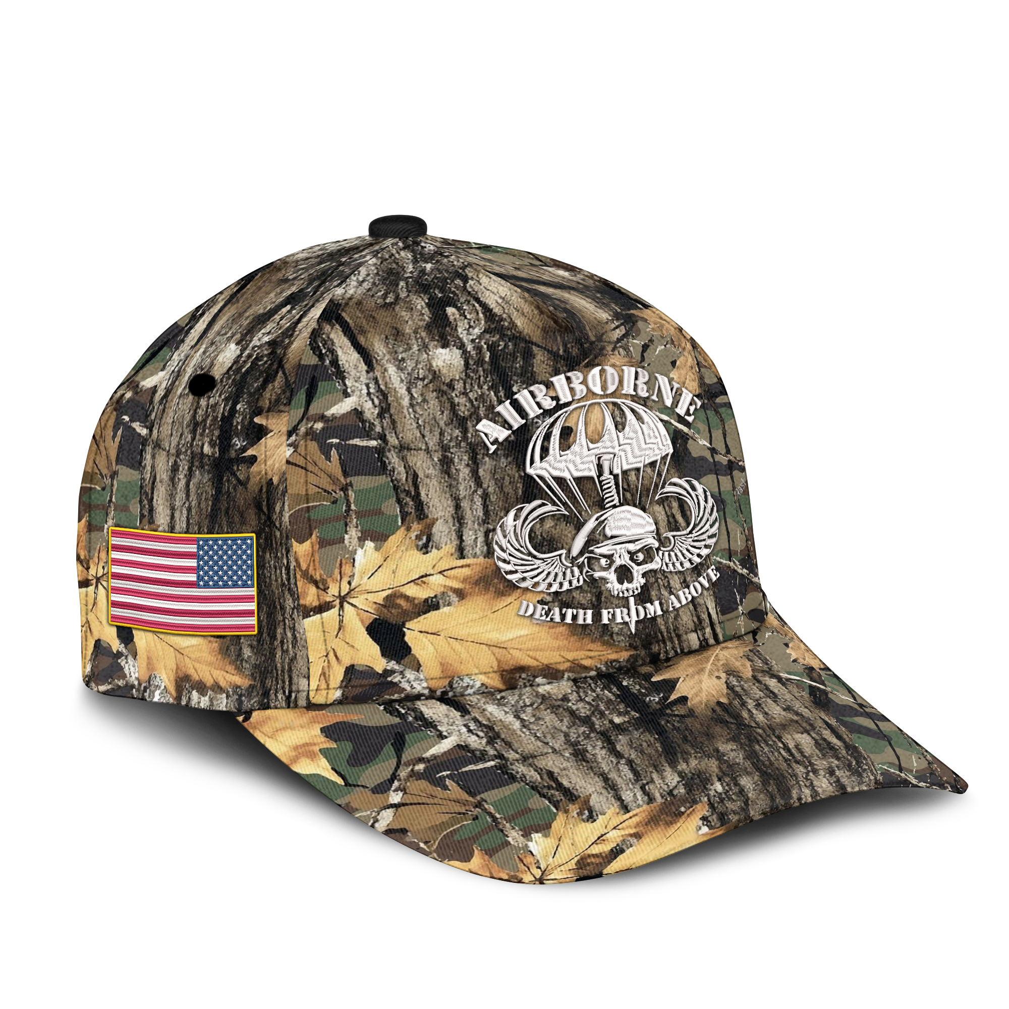 Airborne Death From Above  Embroidered & Printed Cap