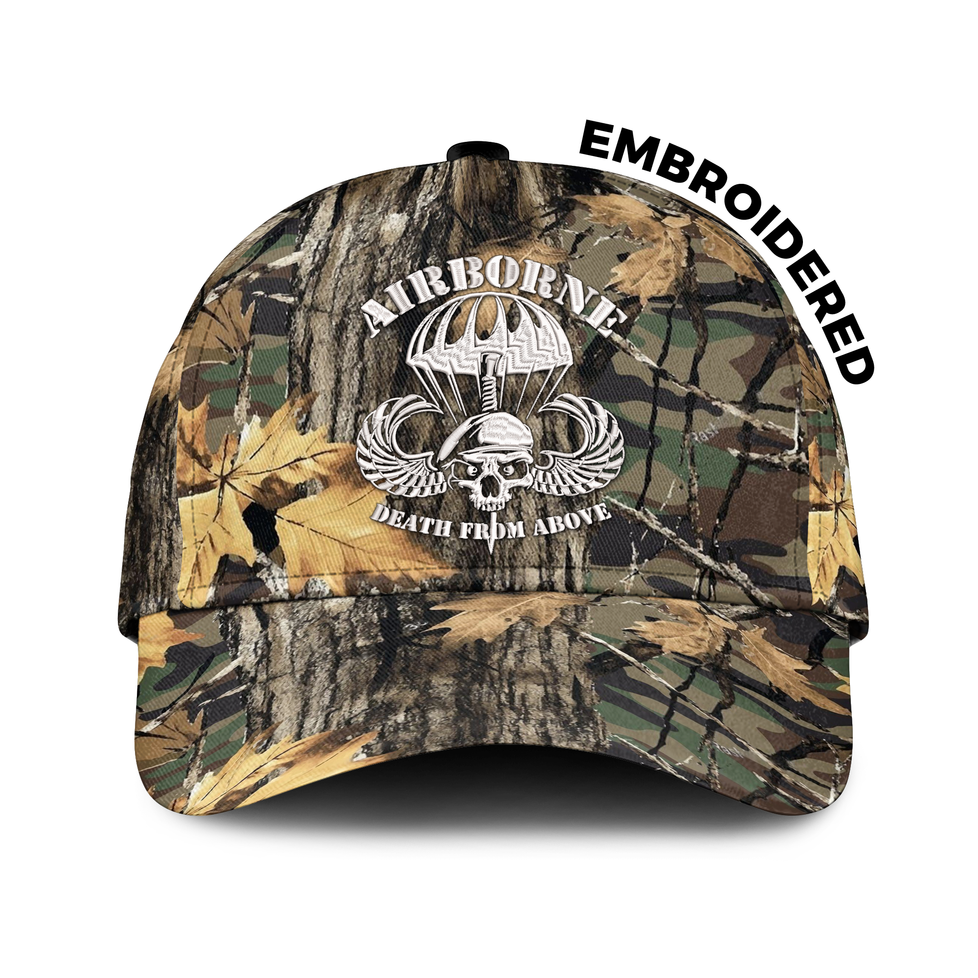 Airborne Death From Above  Embroidered & Printed Cap