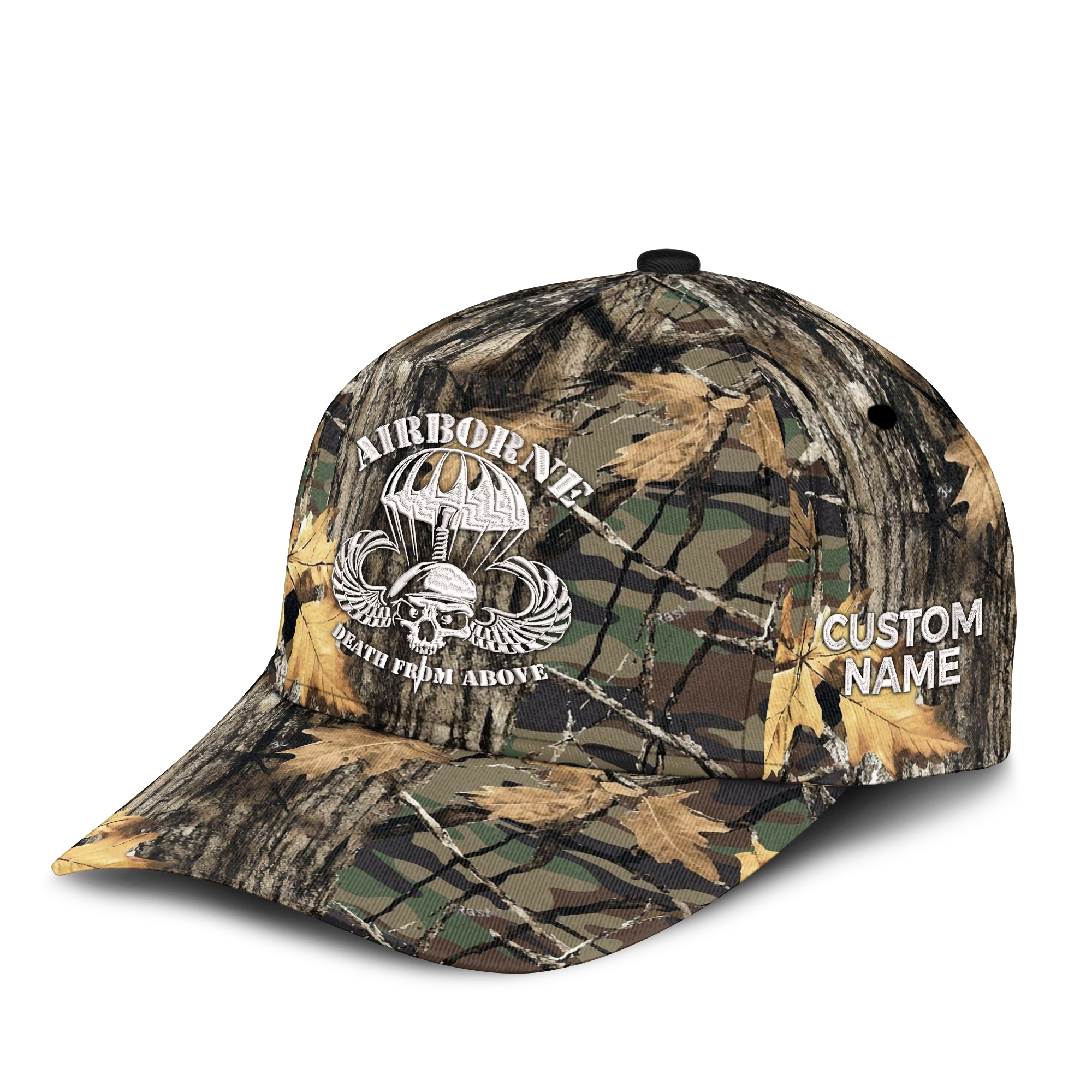 Airborne Death From Above  Embroidered & Printed Cap