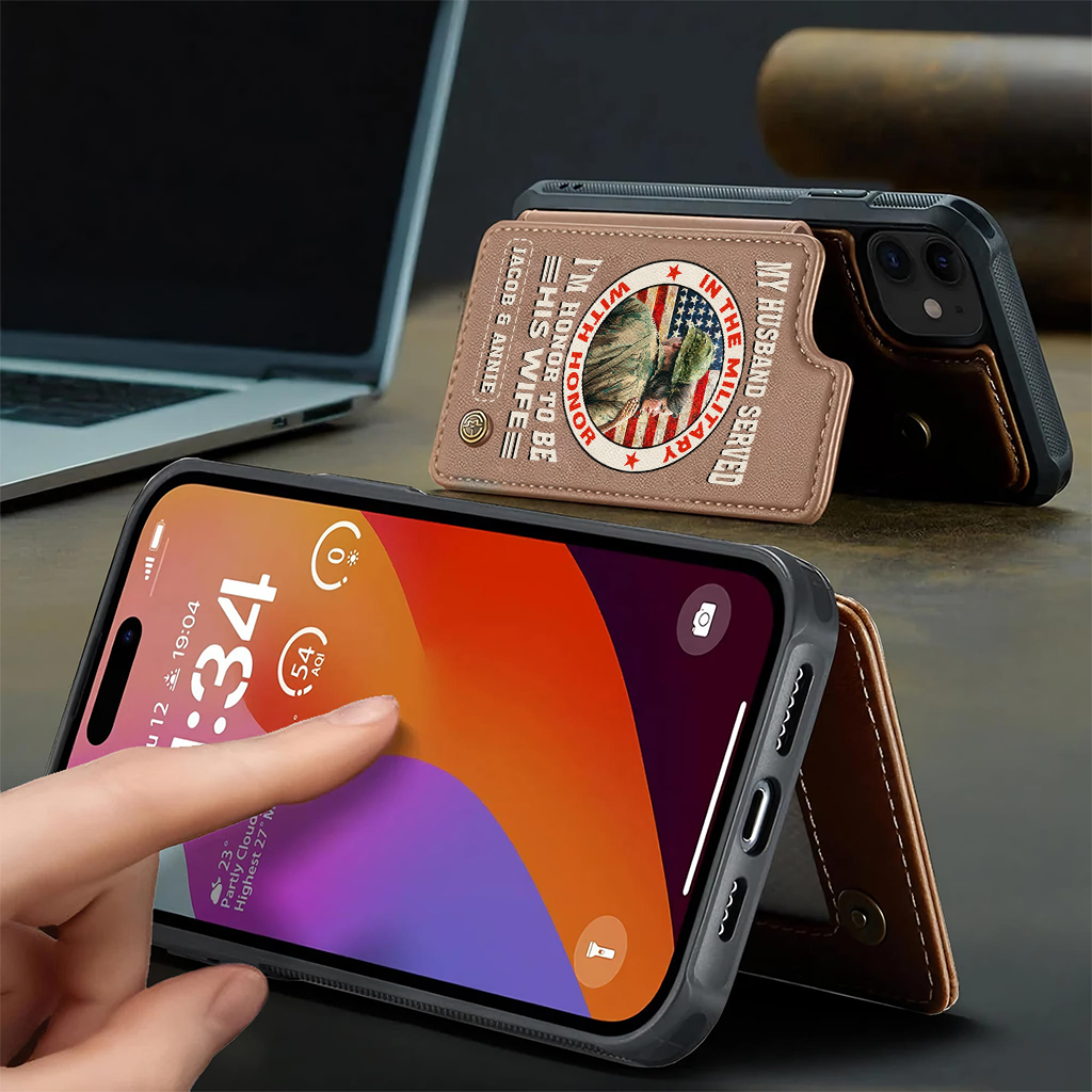 Personalizable Veteran's Wife Wallet Phone Case
