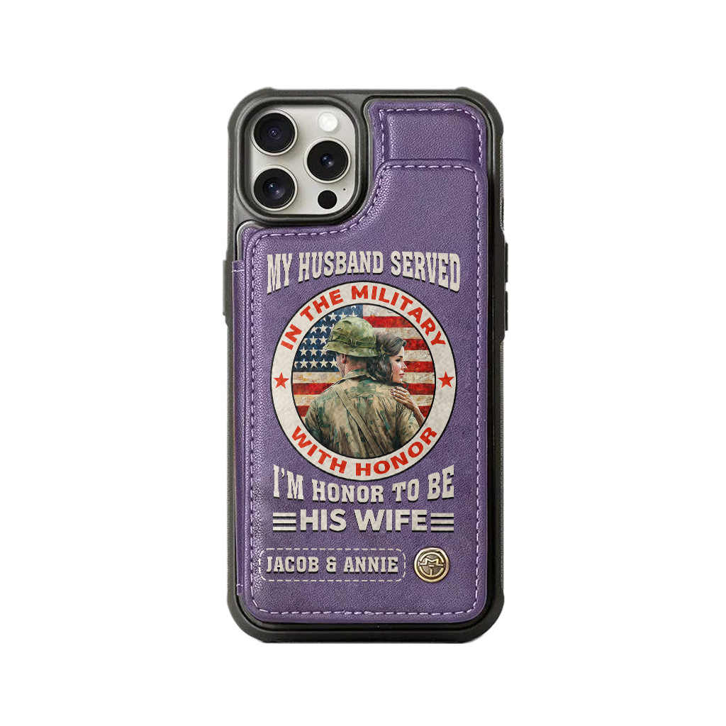 Personalizable Veteran's Wife Wallet Phone Case