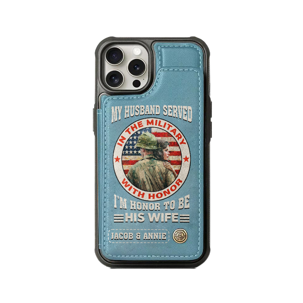 Personalizable Veteran's Wife Wallet Phone Case