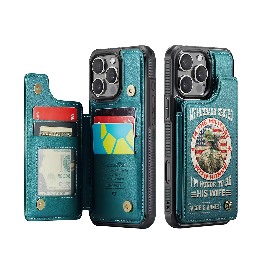 Personalizable Veteran's Wife Wallet Phone Case