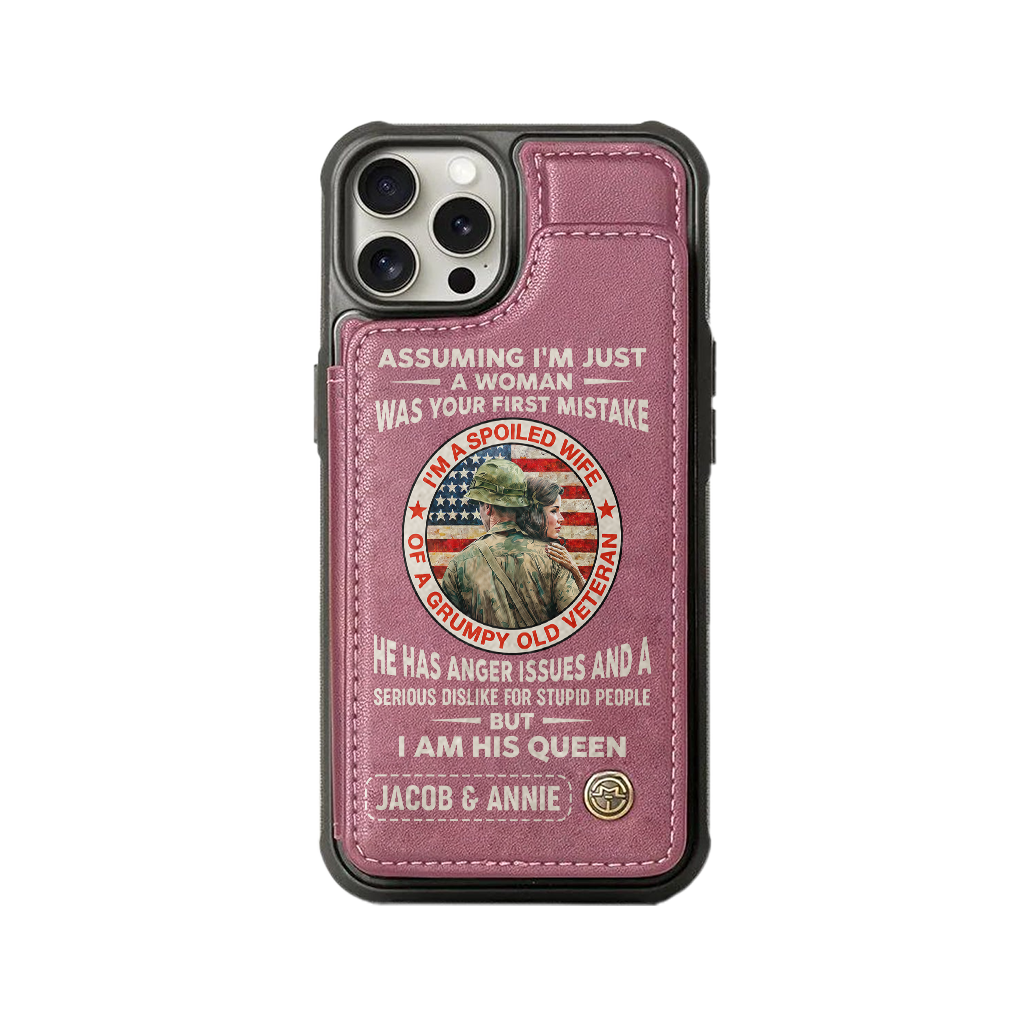 Personalizable Veteran's Wife Wallet Phone Case