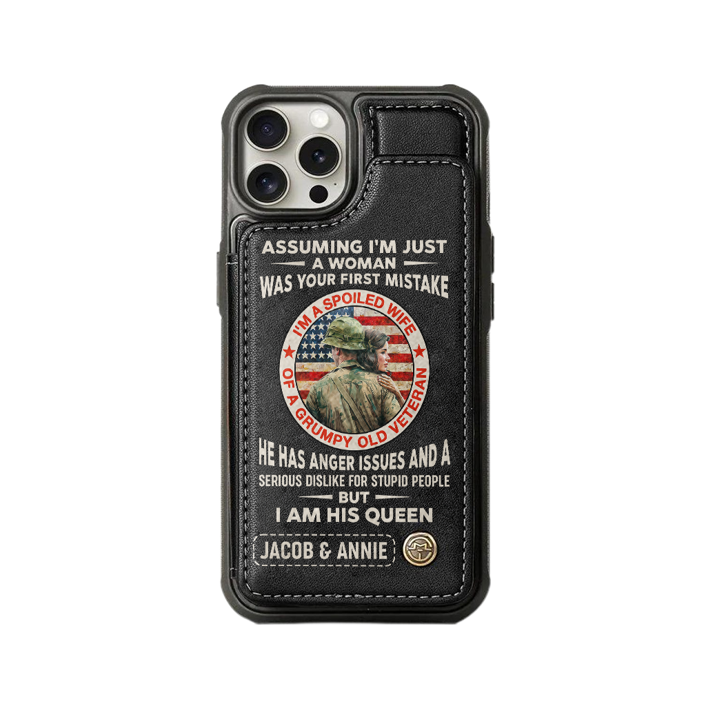 Personalizable Veteran's Wife Wallet Phone Case