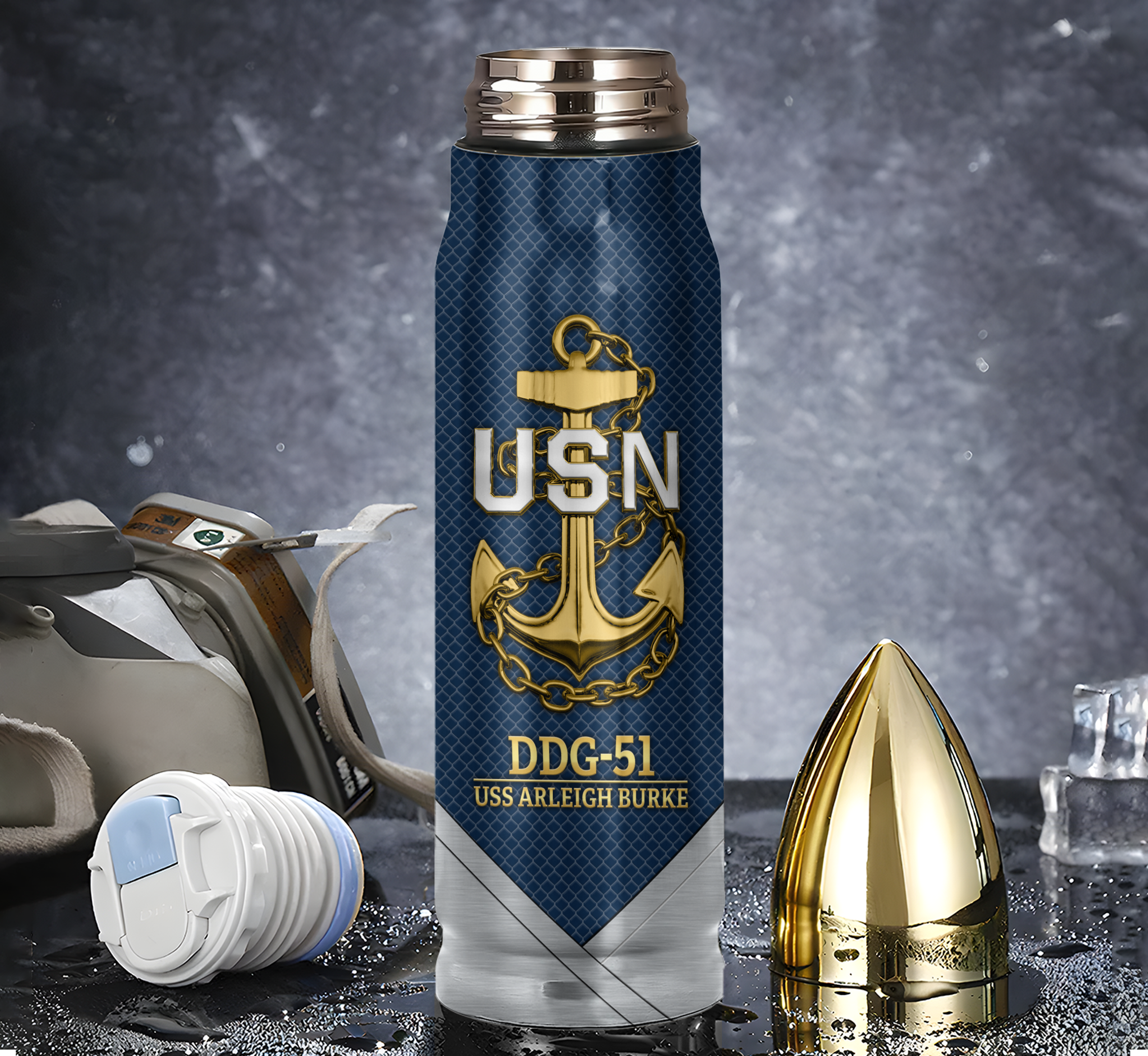 Personalizable Tin Can Sailors Bullet Tumbler
