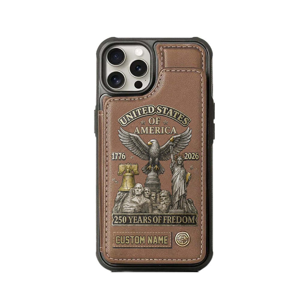 Personalizable America 250 Years Wallet Phone Case