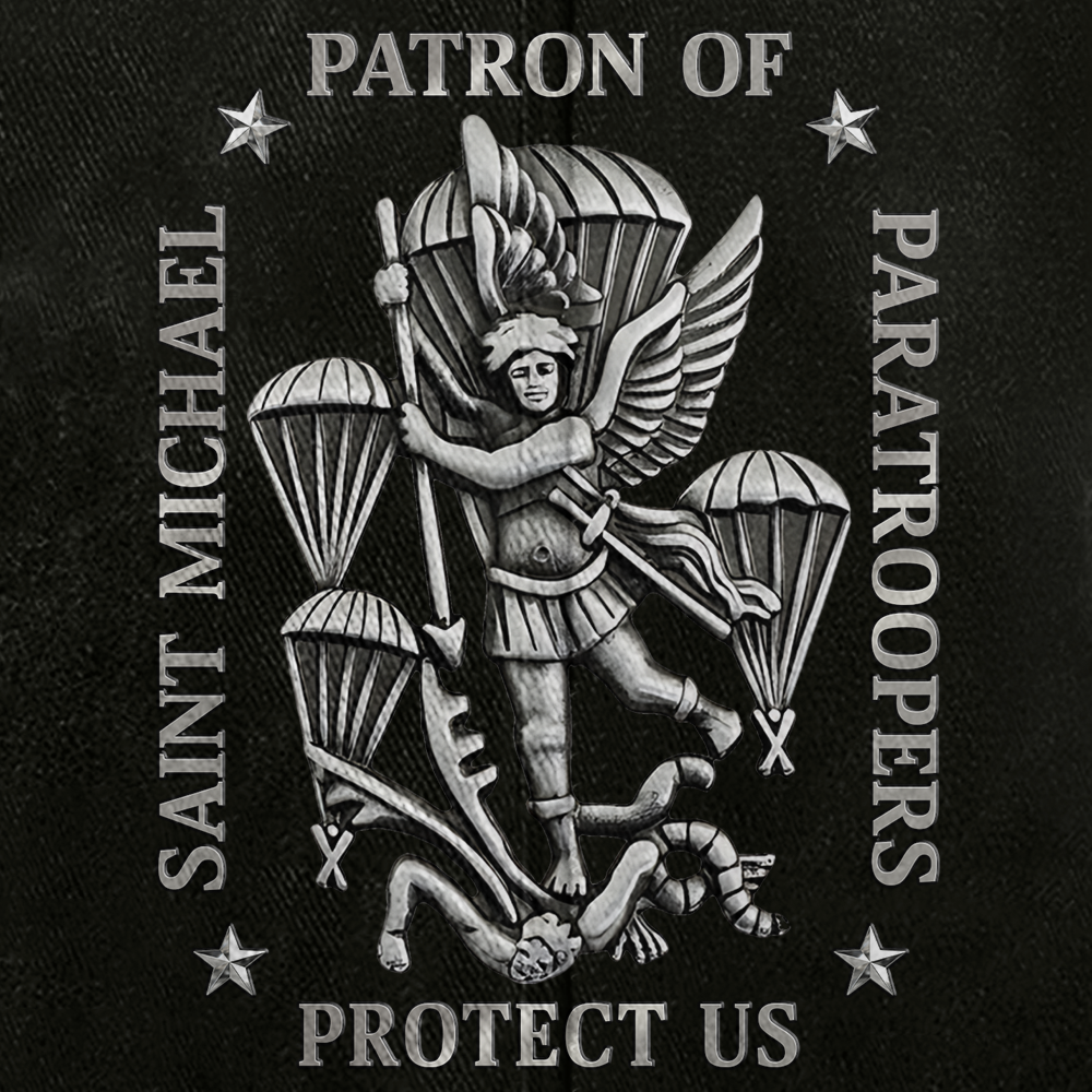 Personalizable Saint Michael Patron Of Paratroopers Washed Cap
