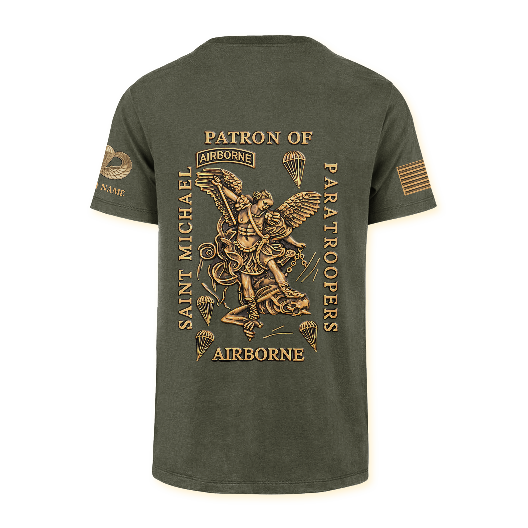 Personalizable Saint Michael Patron Of Paratroopers Classic T-shirt