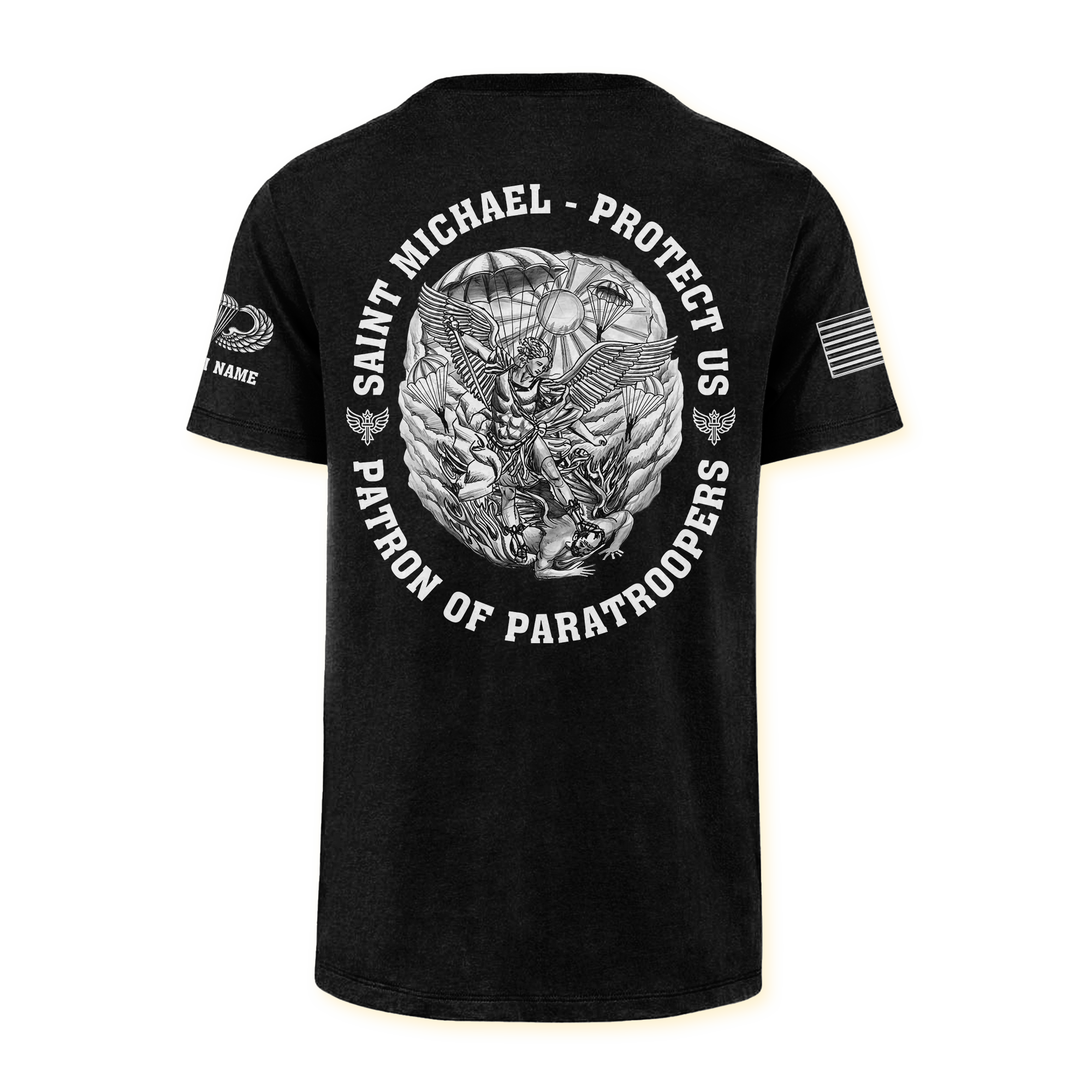 Personalizable Saint Michael Patron Of Paratroopers Classic T-shirt