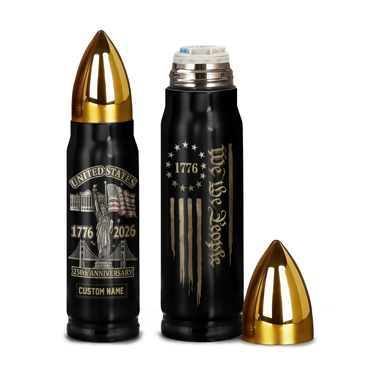Personalizable America 250 Years Bullet Tumbler