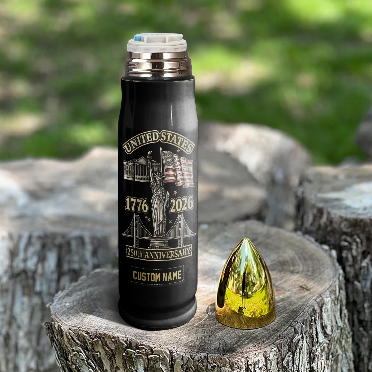 Personalizable America 250 Years Bullet Tumbler