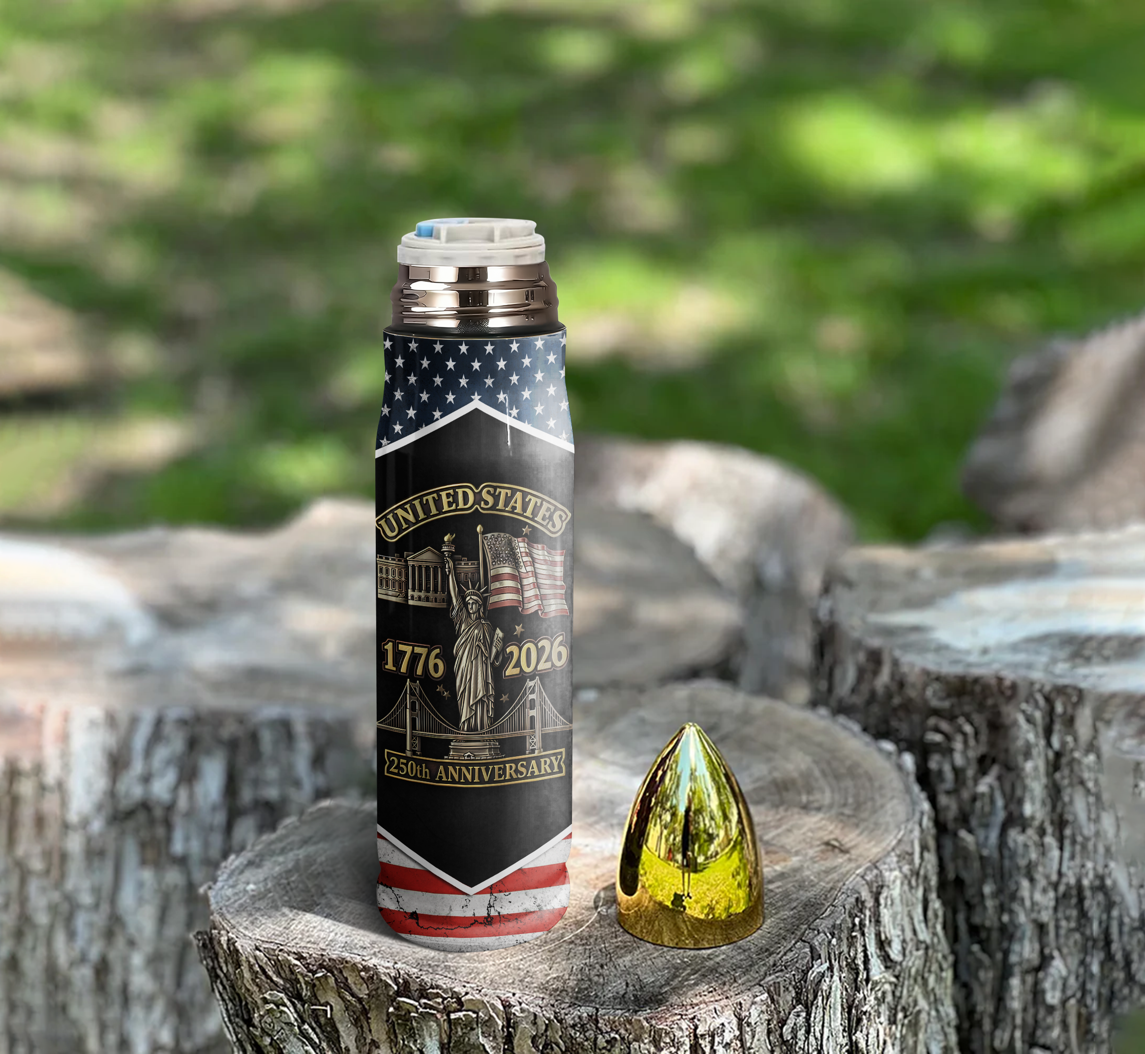 Personalizable America 250 Years Bullet Tumbler