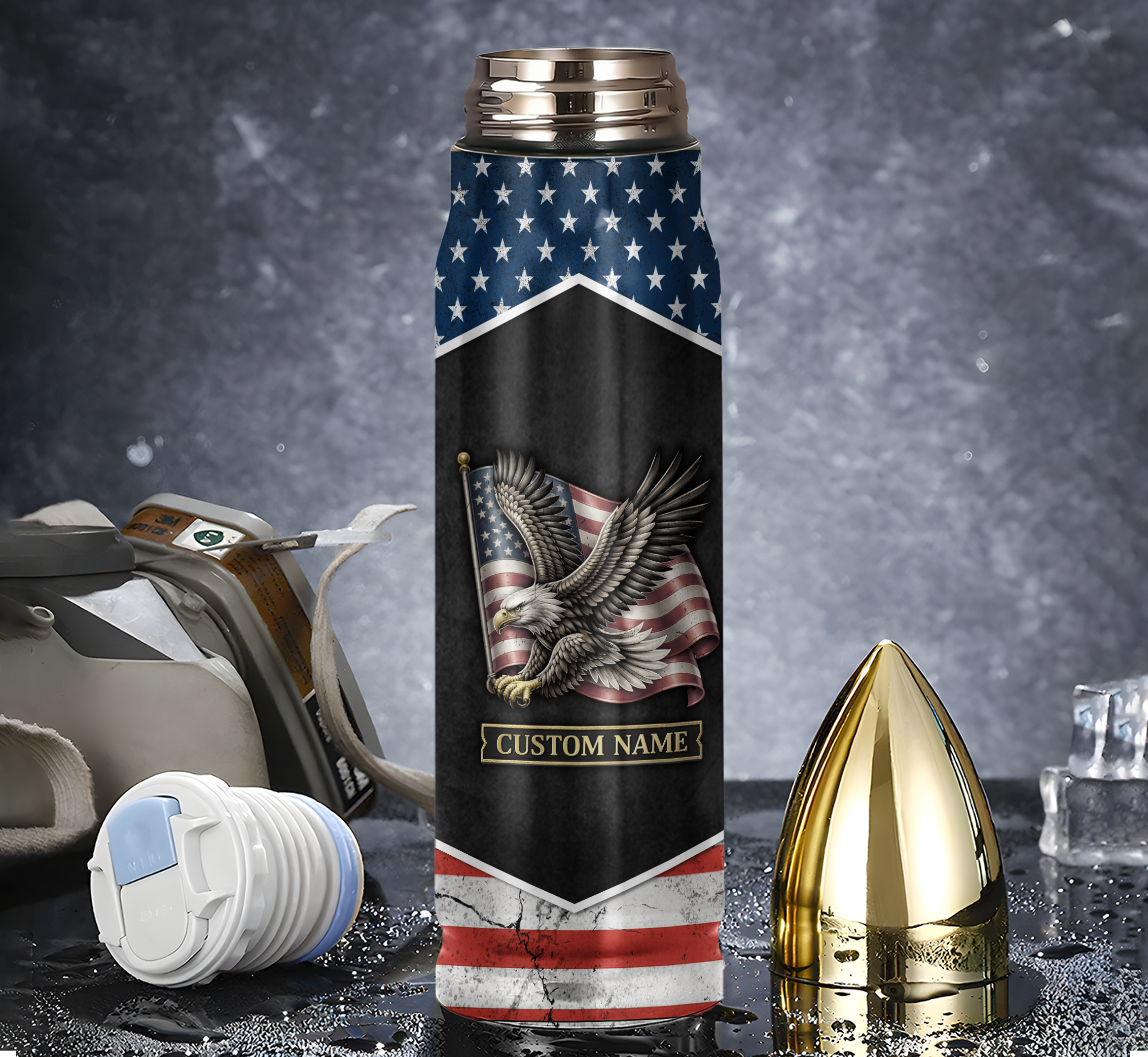 Personalizable America 250 Years Bullet Tumbler