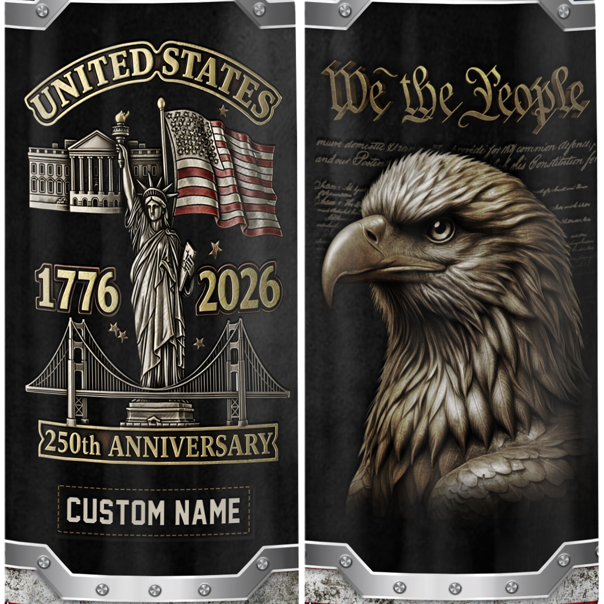 Personalizable America 250 Years Bullet Tumbler