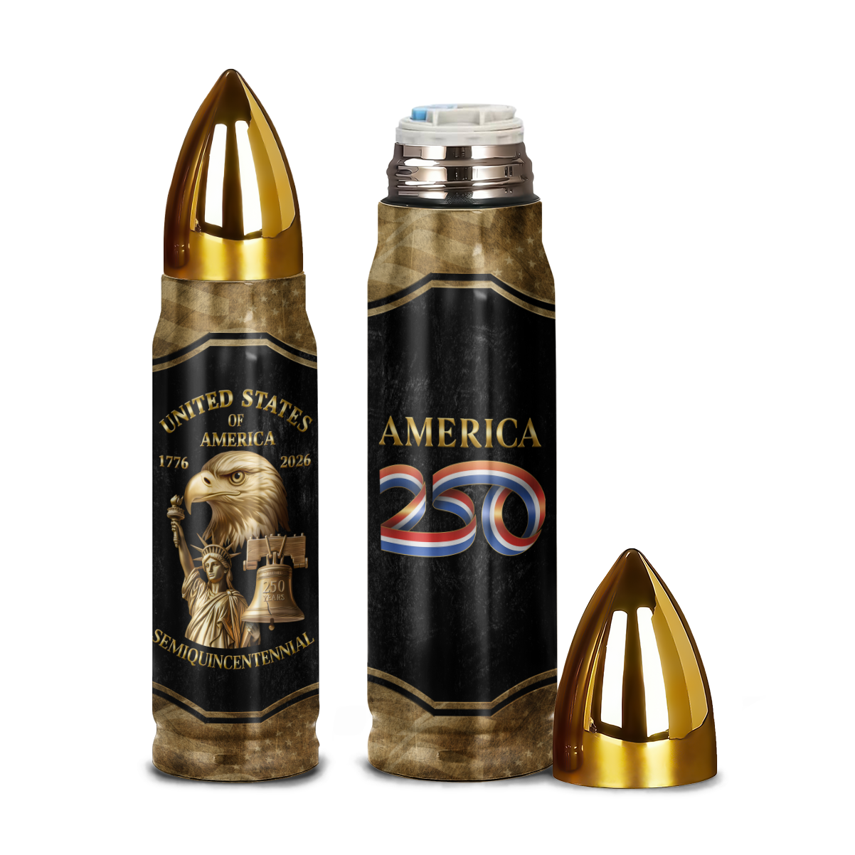 Personalizable America 250 Years Bullet Tumbler