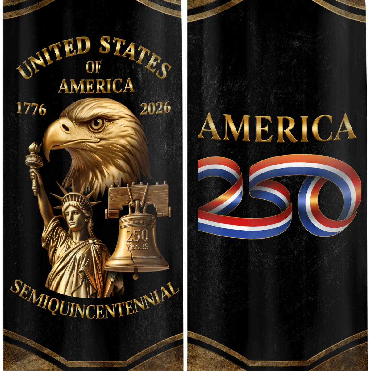 Personalizable America 250 Years Bullet Tumbler
