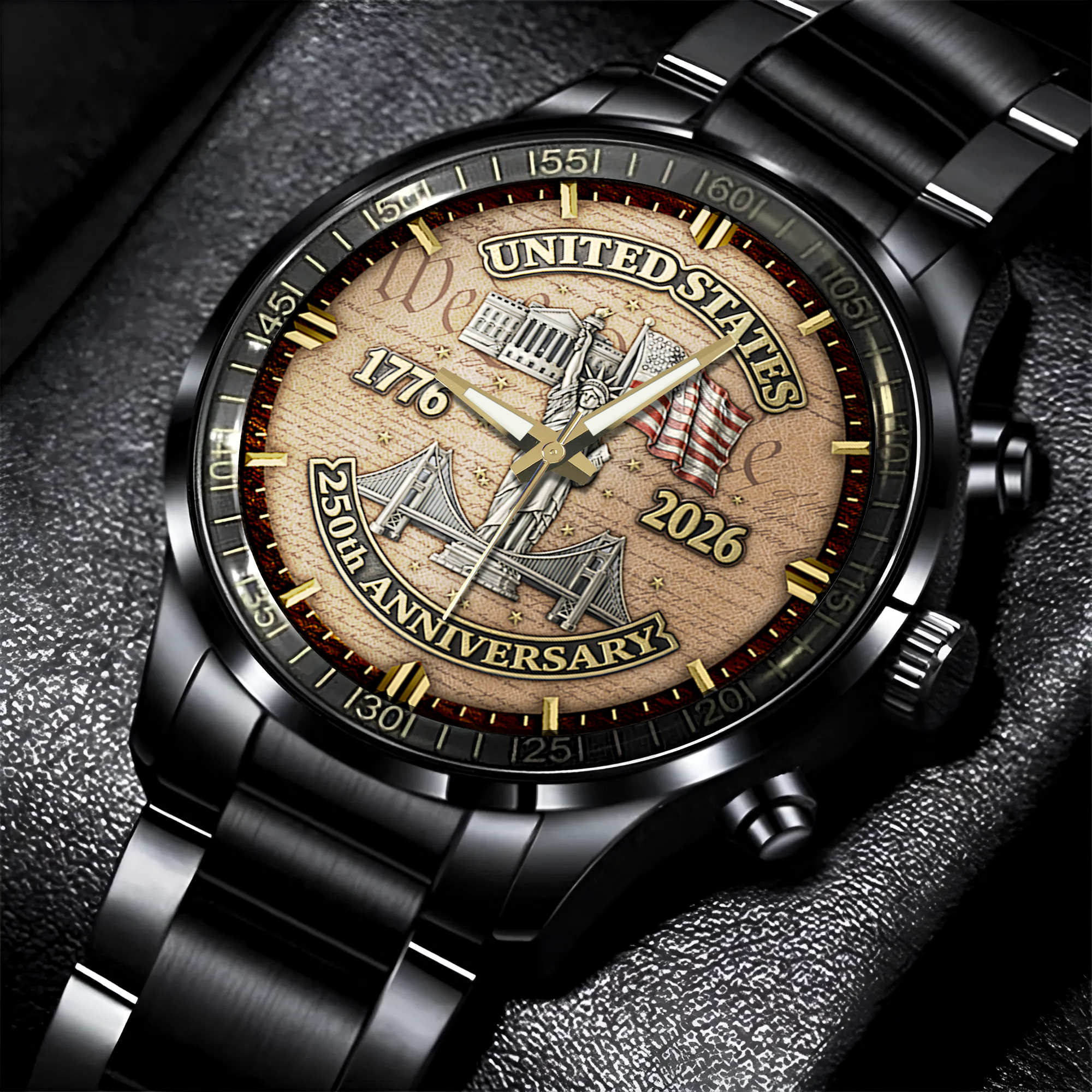 America 250 Years of Freedom Stainless Steel Watch
