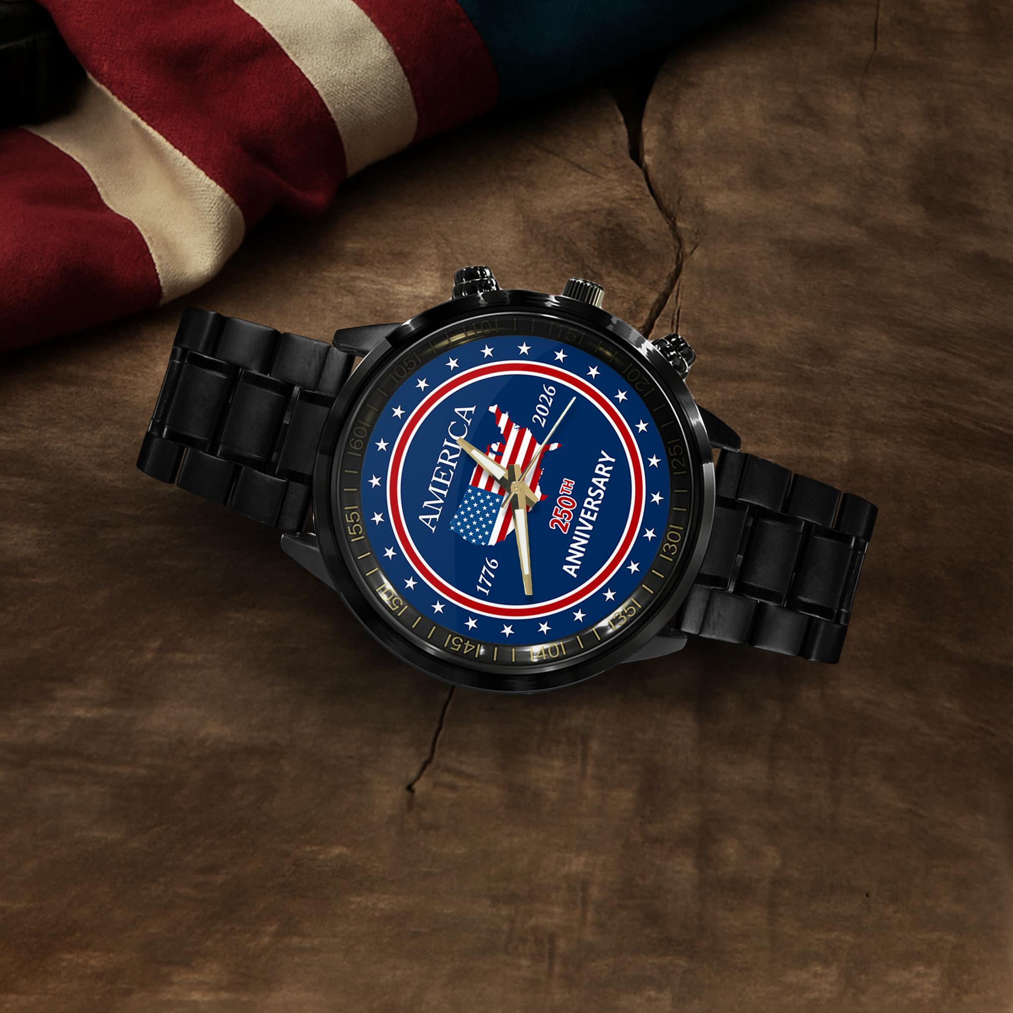 America 250 Years of Freedom Stainless Steel Watch