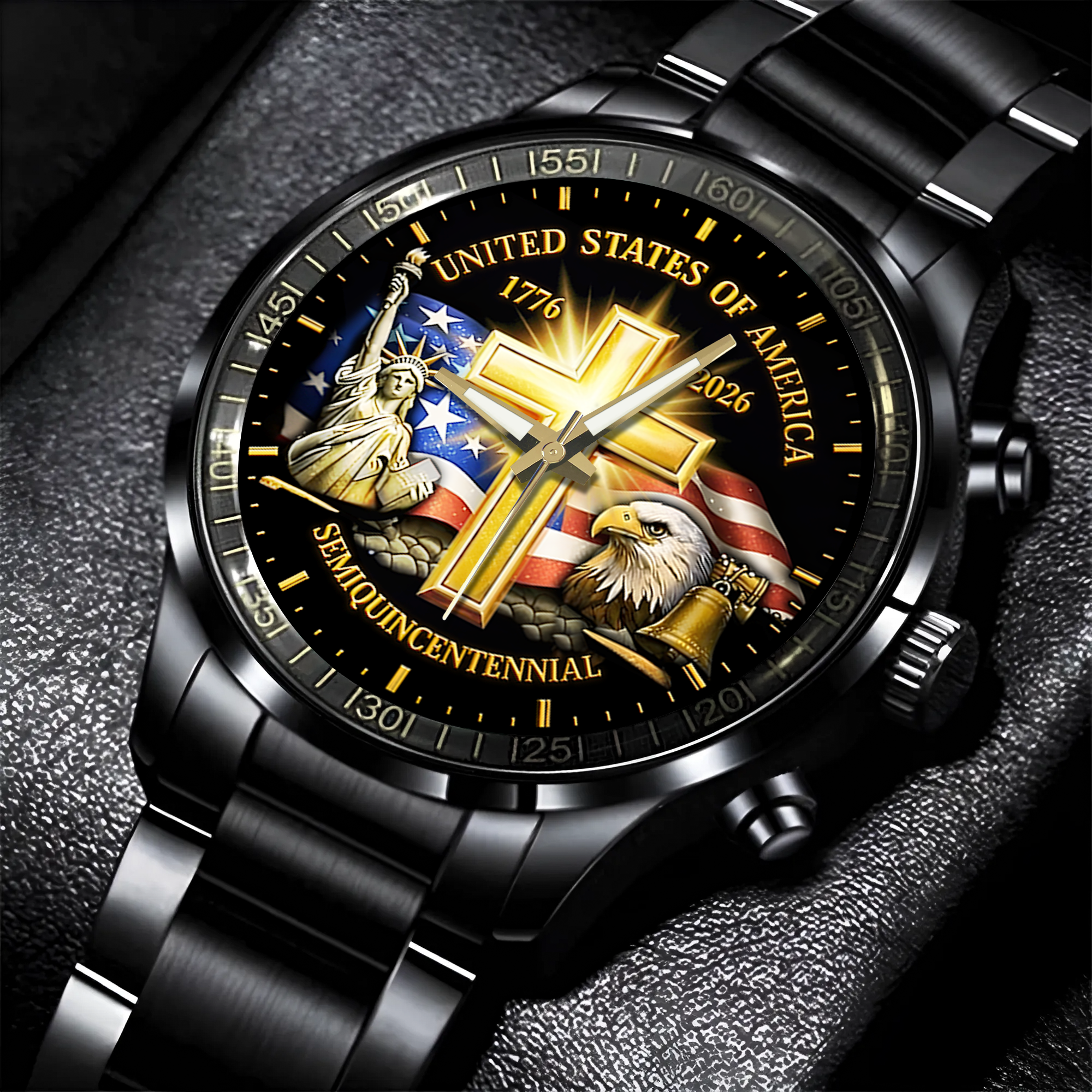 America 250 Years of Freedom Stainless Steel Watch