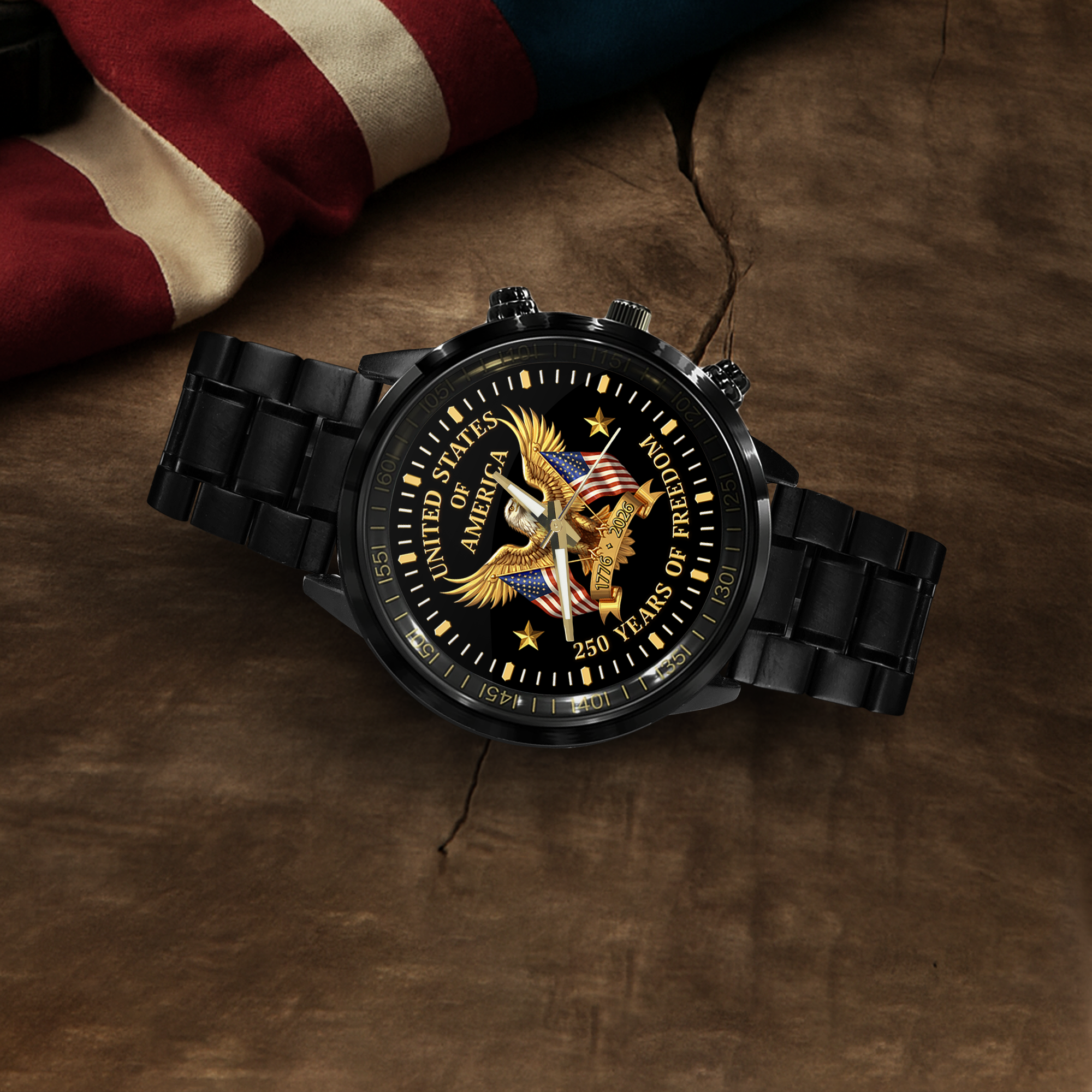 America 250 Years of Freedom Stainless Steel Watch