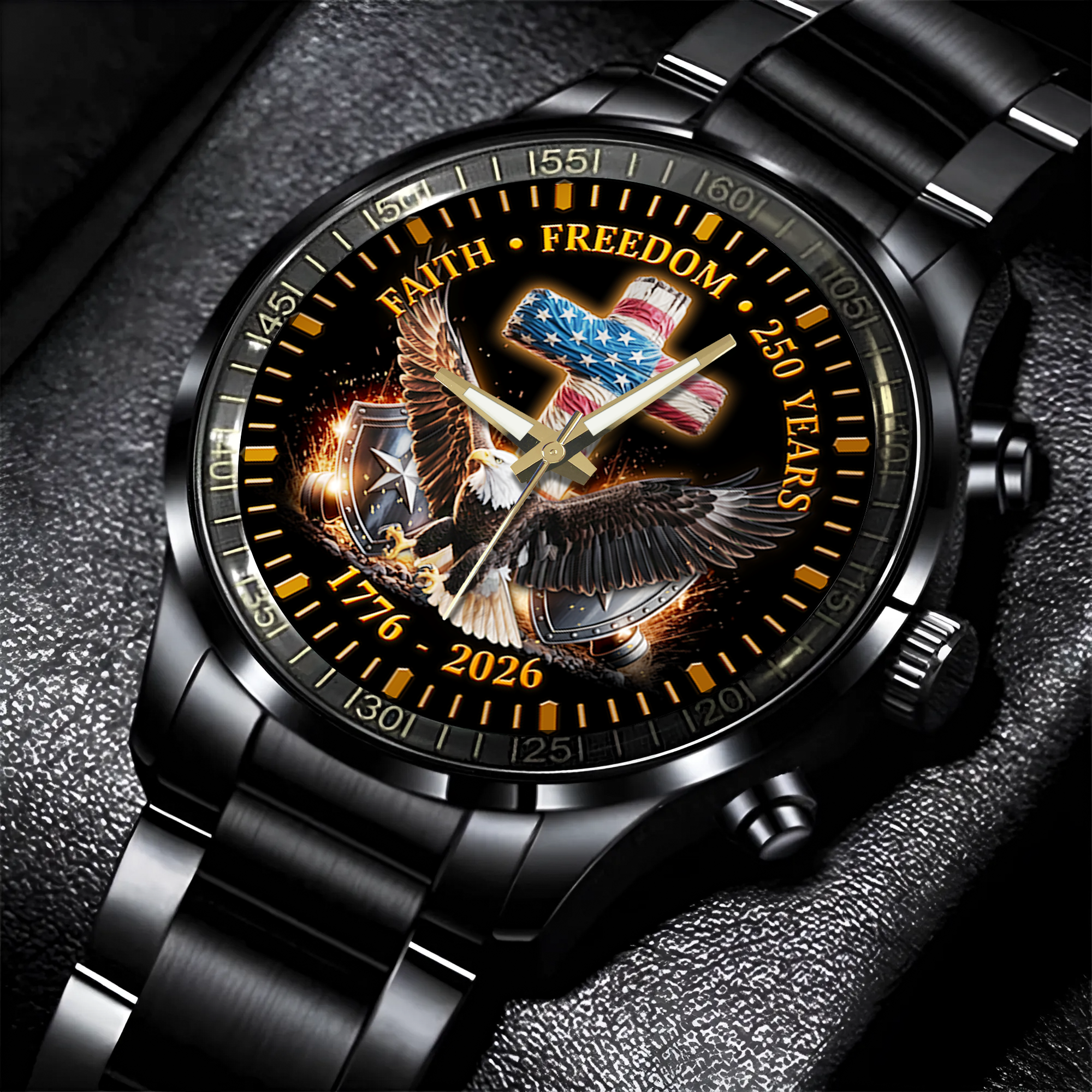 America 250 Years of Freedom Stainless Steel Watch
