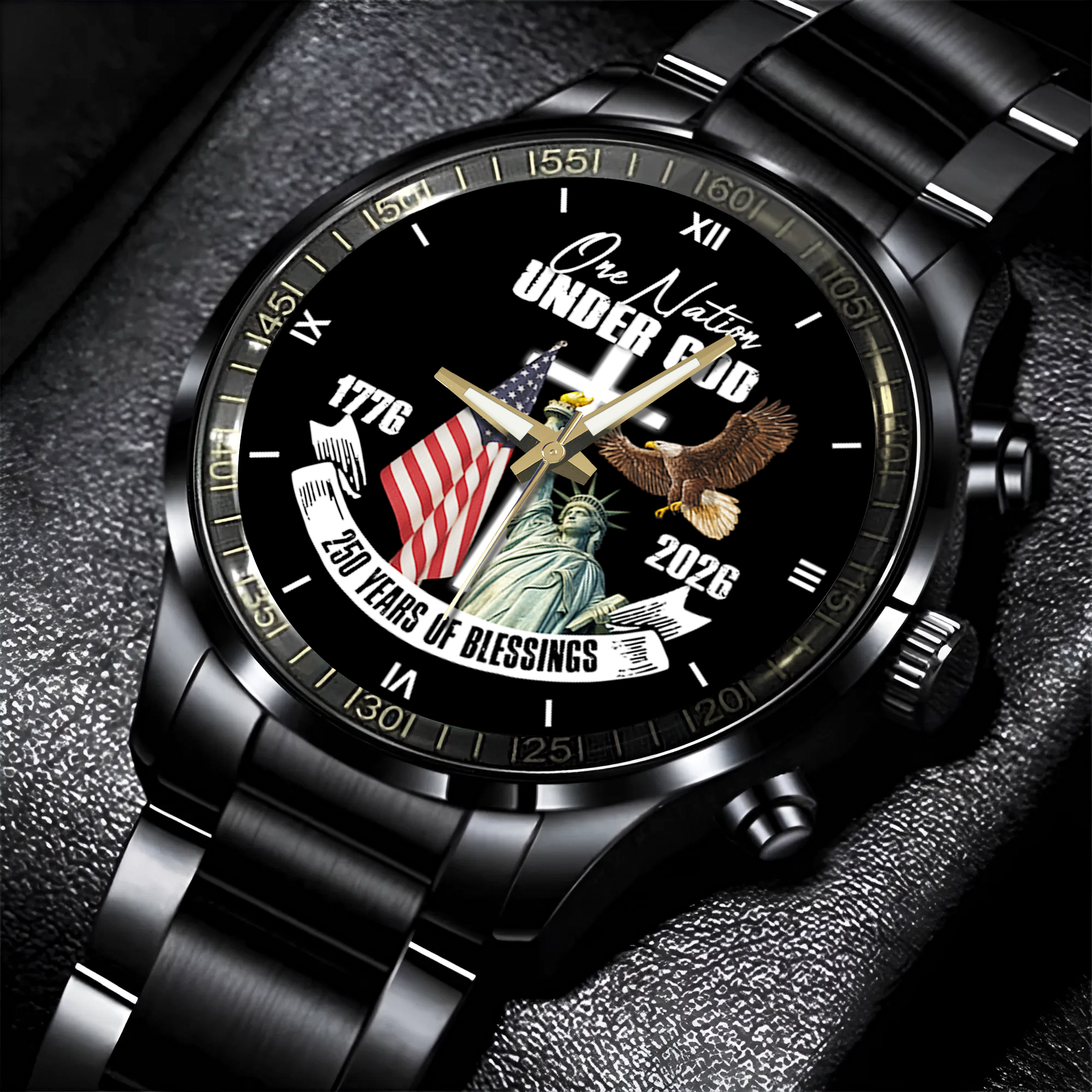 America 250 Years of Freedom Stainless Steel Watch