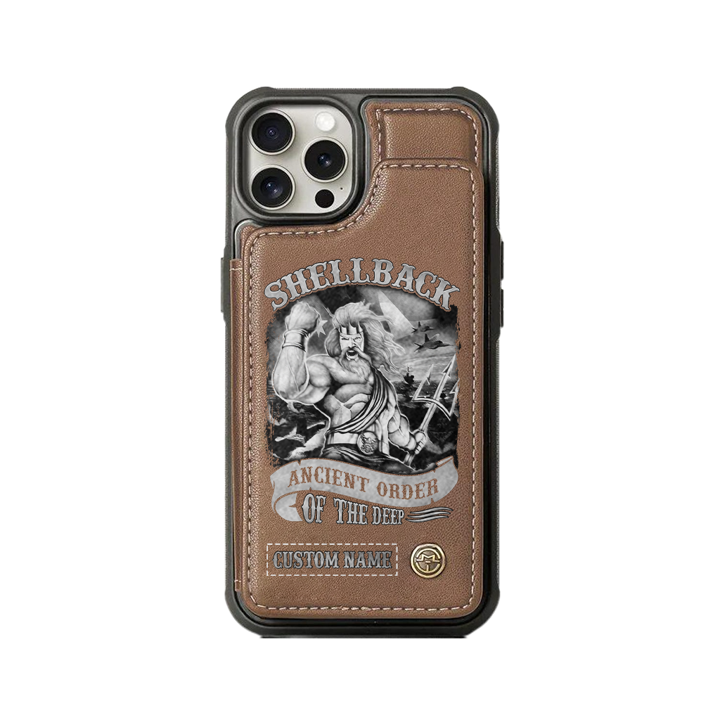 Personalizable Shellback Ancient Order Of The Deep Wallet Phone Case