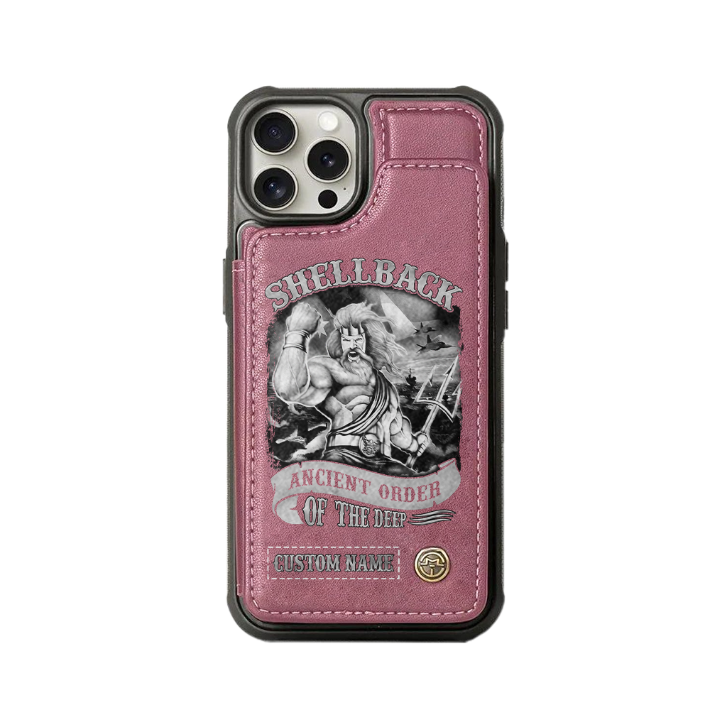 Personalizable Shellback Ancient Order Of The Deep Wallet Phone Case