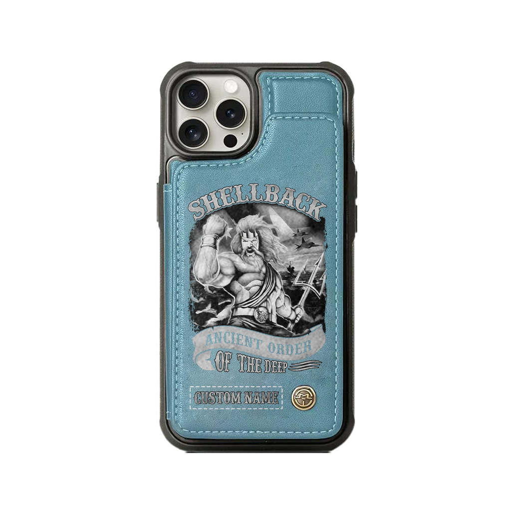 Personalizable Shellback Ancient Order Of The Deep Wallet Phone Case