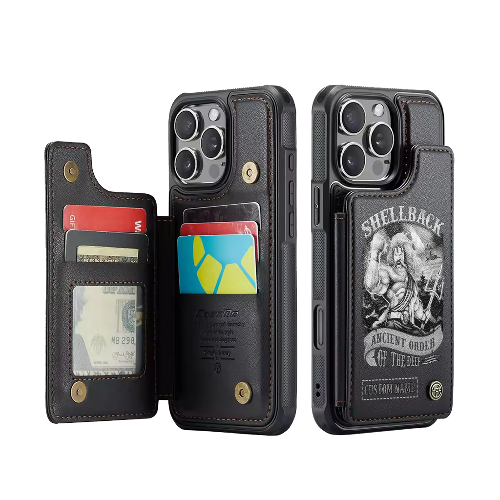 Personalizable Shellback Ancient Order Of The Deep Wallet Phone Case