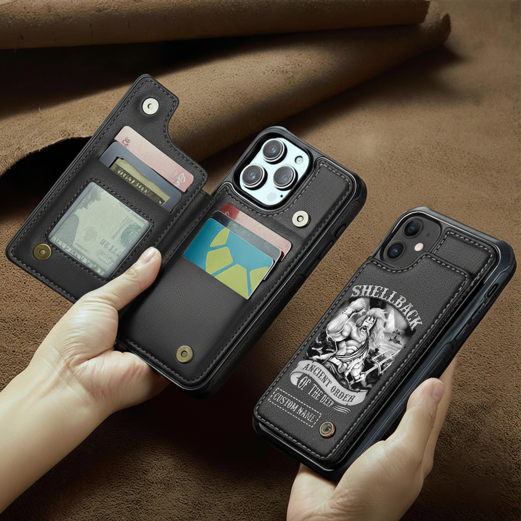 Personalizable Shellback Ancient Order Of The Deep Wallet Phone Case