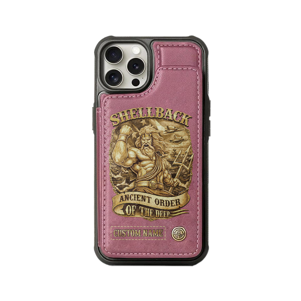 Personalizable Shellback Ancient Order Of The Deep Wallet Phone Case