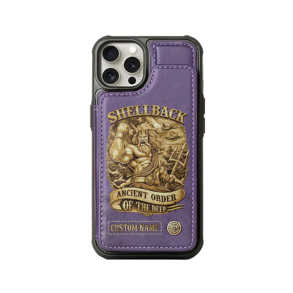 Personalizable Shellback Ancient Order Of The Deep Wallet Phone Case
