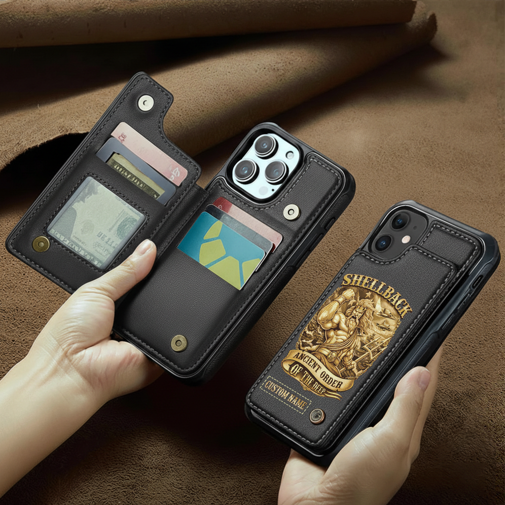 Personalizable Shellback Ancient Order Of The Deep Wallet Phone Case