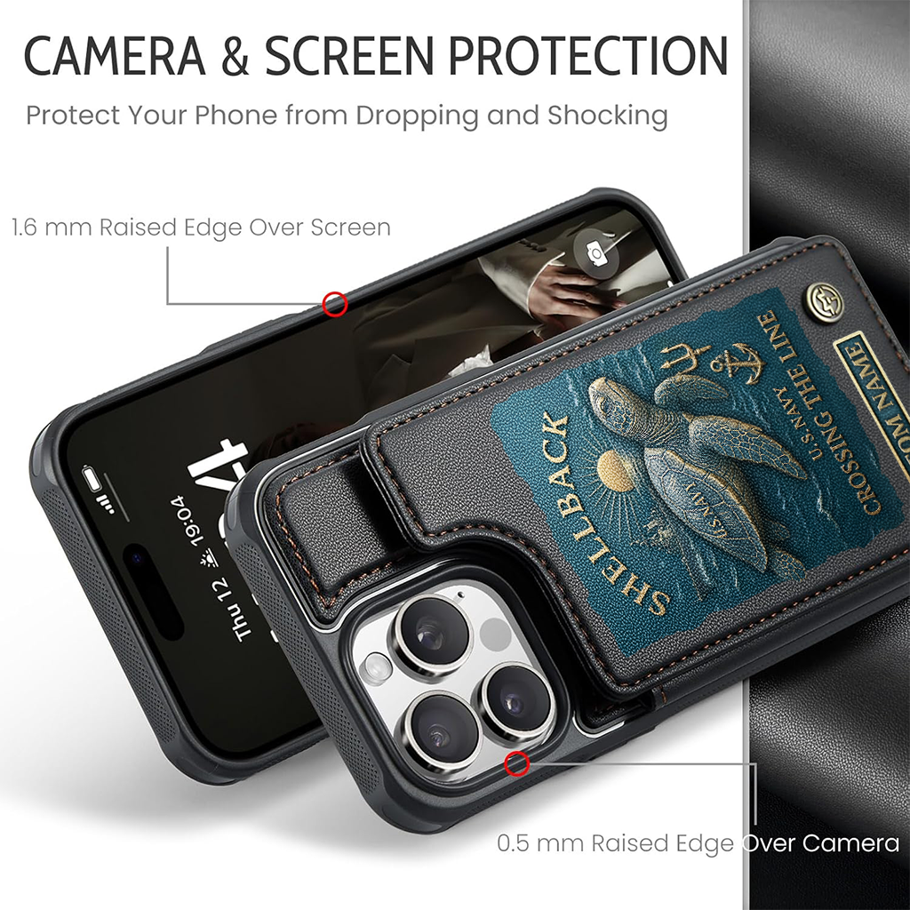 Personalizable Shellback Ancient Order Of The Deep Wallet Phone Case