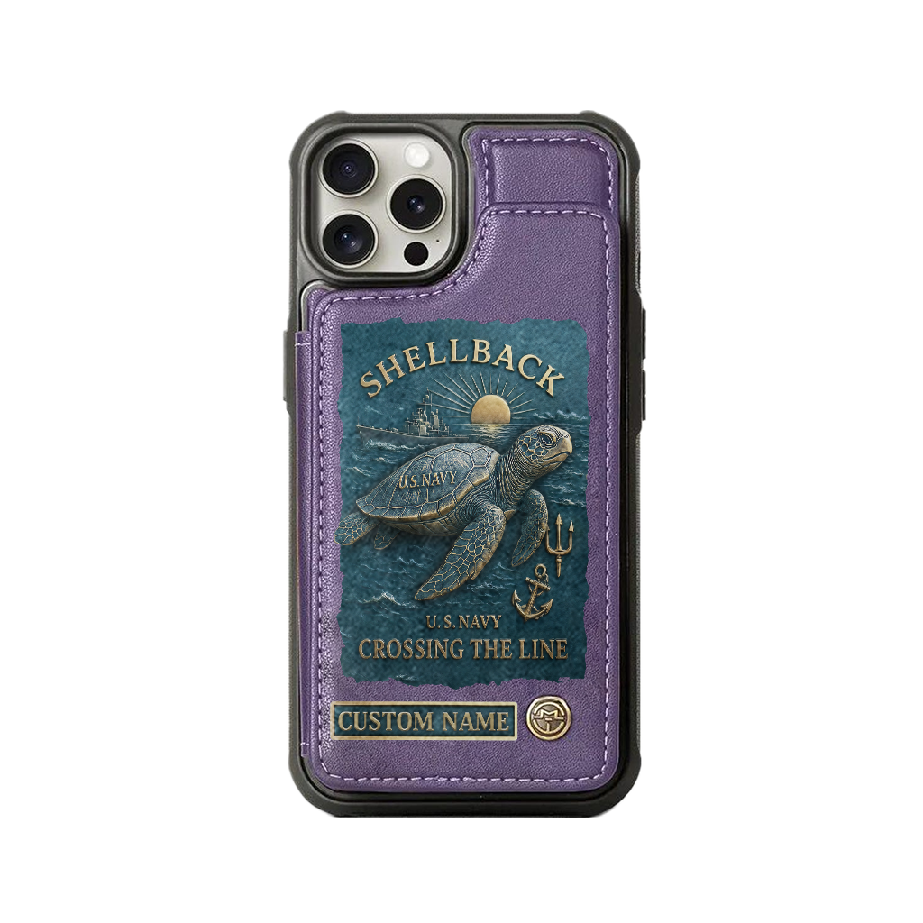 Personalizable Shellback Ancient Order Of The Deep Wallet Phone Case