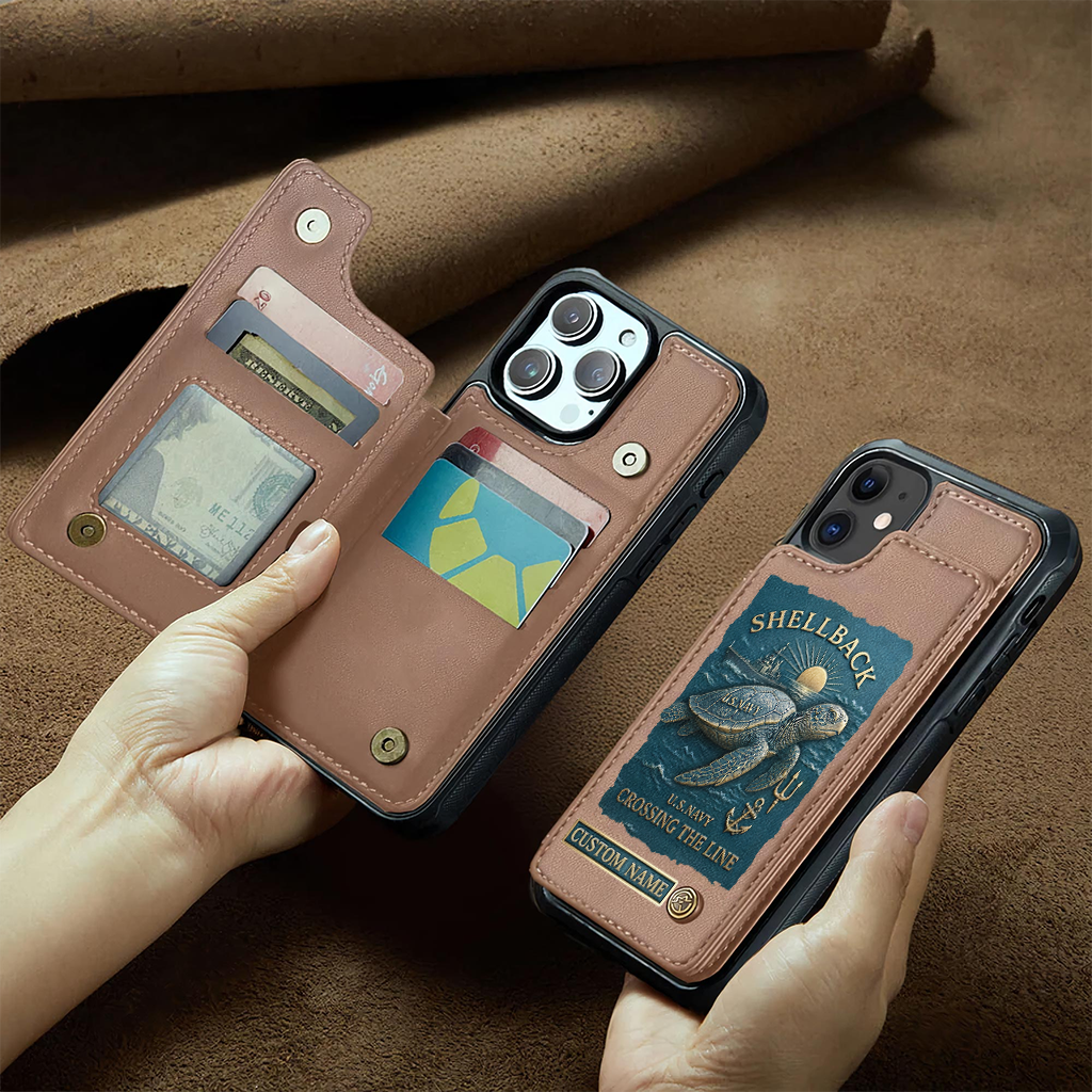 Personalizable Shellback Ancient Order Of The Deep Wallet Phone Case