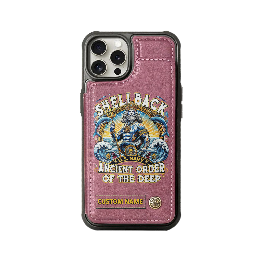 Personalizable Shellback Ancient Order Of The Deep Wallet Phone Case